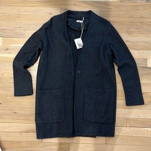 Faherty womens Vancouver blanket jacket - charcoal medium